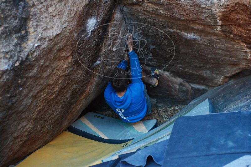 Bouldering in Hueco Tanks on 12/01/2018 with Blue Lizard Climbing and Yoga

Filename: SRM_20181201_1714180.jpg
Aperture: f/2.8
Shutter Speed: 1/250
Body: Canon EOS-1D Mark II
Lens: Canon EF 50mm f/1.8 II