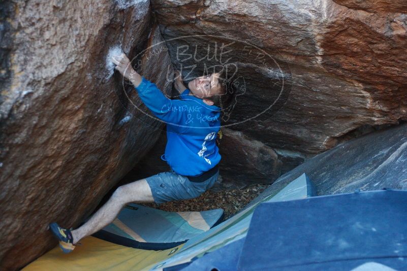 Bouldering in Hueco Tanks on 12/01/2018 with Blue Lizard Climbing and Yoga

Filename: SRM_20181201_1714260.jpg
Aperture: f/2.8
Shutter Speed: 1/250
Body: Canon EOS-1D Mark II
Lens: Canon EF 50mm f/1.8 II