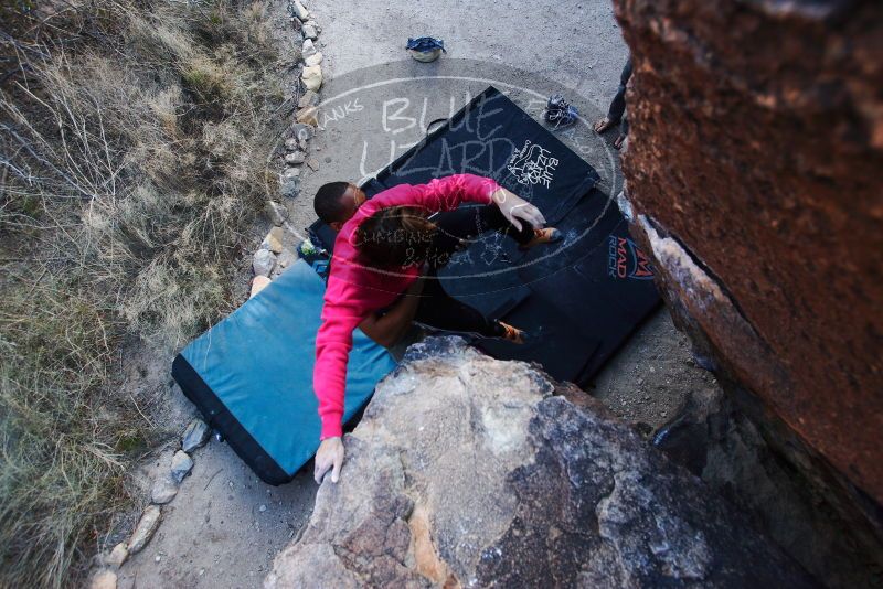 Bouldering in Hueco Tanks on 12/02/2018 with Blue Lizard Climbing and Yoga

Filename: SRM_20181202_1102380.jpg
Aperture: f/4.0
Shutter Speed: 1/250
Body: Canon EOS-1D Mark II
Lens: Canon EF 16-35mm f/2.8 L