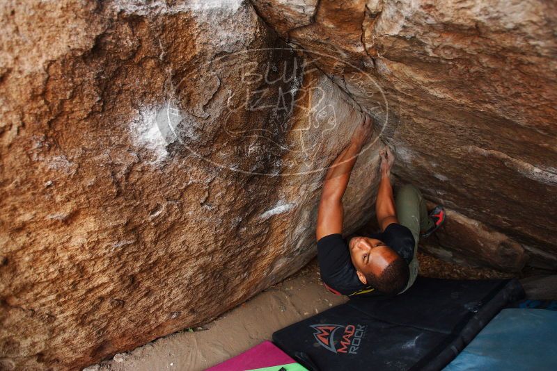 Bouldering in Hueco Tanks on 12/02/2018 with Blue Lizard Climbing and Yoga

Filename: SRM_20181202_1133070.jpg
Aperture: f/3.2
Shutter Speed: 1/250
Body: Canon EOS-1D Mark II
Lens: Canon EF 16-35mm f/2.8 L