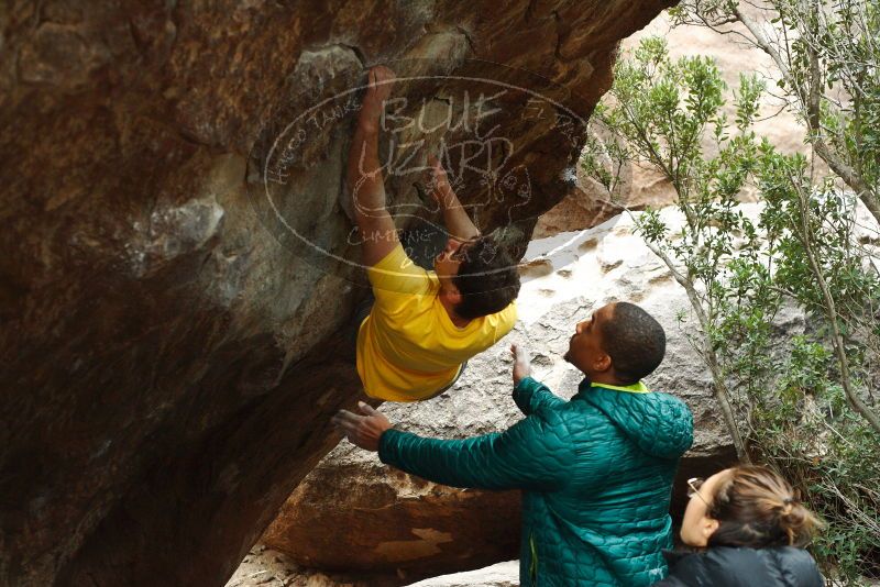 Bouldering in Hueco Tanks on 12/02/2018 with Blue Lizard Climbing and Yoga

Filename: SRM_20181202_1227340.jpg
Aperture: f/4.0
Shutter Speed: 1/250
Body: Canon EOS-1D Mark II
Lens: Canon EF 50mm f/1.8 II