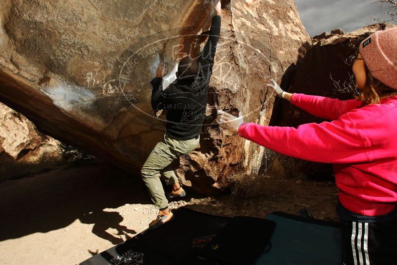 Bouldering in Hueco Tanks on 12/02/2018 with Blue Lizard Climbing and Yoga

Filename: SRM_20181202_1438280.jpg
Aperture: f/8.0
Shutter Speed: 1/250
Body: Canon EOS-1D Mark II
Lens: Canon EF 16-35mm f/2.8 L