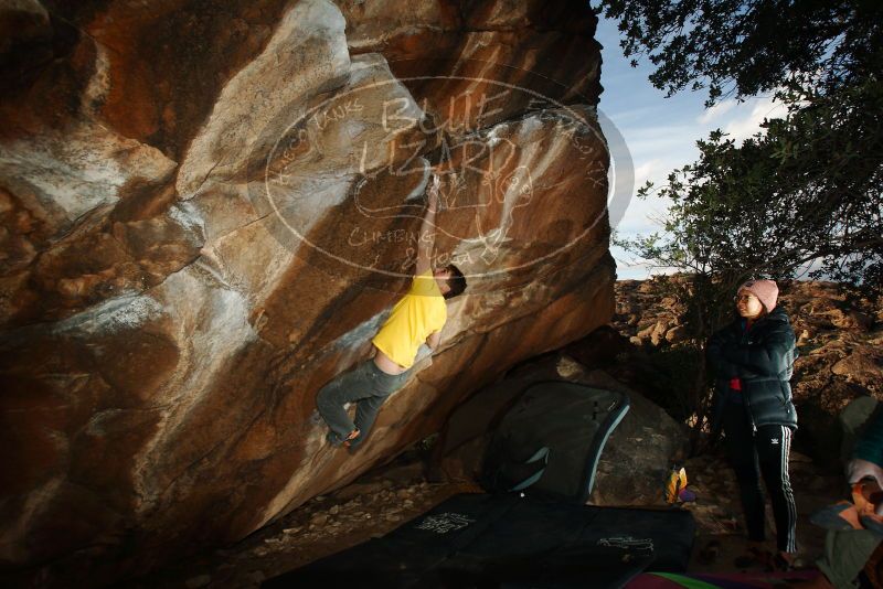 Bouldering in Hueco Tanks on 12/02/2018 with Blue Lizard Climbing and Yoga

Filename: SRM_20181202_1634480.jpg
Aperture: f/7.1
Shutter Speed: 1/250
Body: Canon EOS-1D Mark II
Lens: Canon EF 16-35mm f/2.8 L