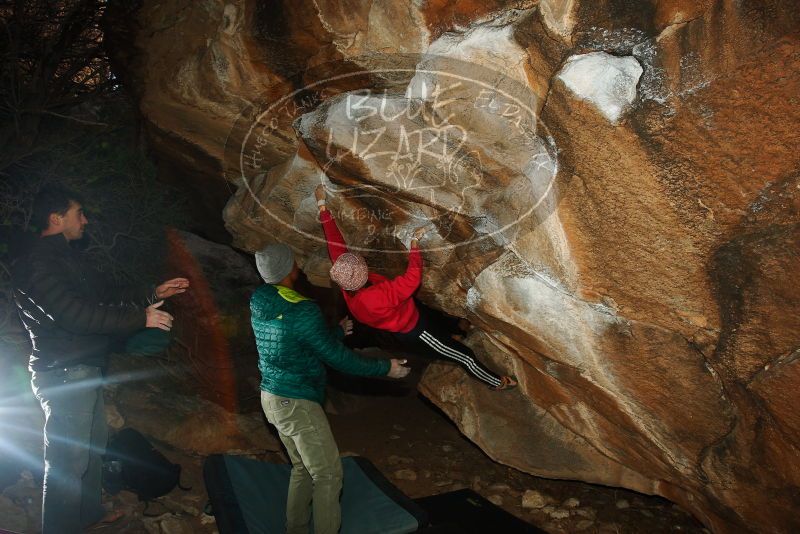 Bouldering in Hueco Tanks on 12/02/2018 with Blue Lizard Climbing and Yoga

Filename: SRM_20181202_1641060.jpg
Aperture: f/7.1
Shutter Speed: 1/250
Body: Canon EOS-1D Mark II
Lens: Canon EF 16-35mm f/2.8 L