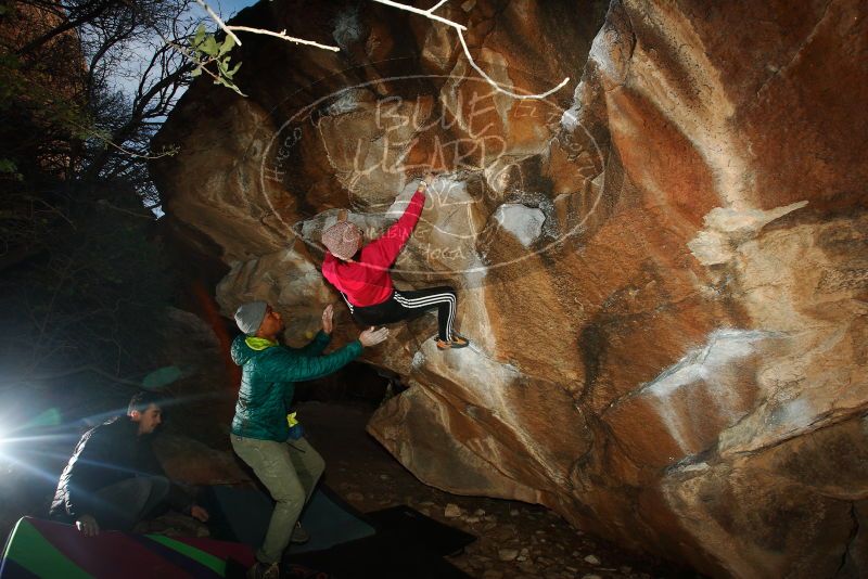 Bouldering in Hueco Tanks on 12/02/2018 with Blue Lizard Climbing and Yoga

Filename: SRM_20181202_1641250.jpg
Aperture: f/7.1
Shutter Speed: 1/250
Body: Canon EOS-1D Mark II
Lens: Canon EF 16-35mm f/2.8 L