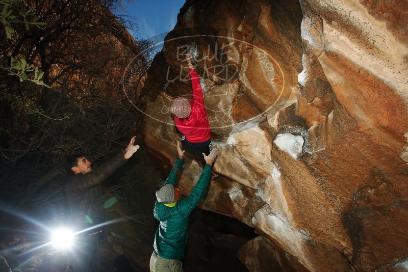 Bouldering in Hueco Tanks on 12/02/2018 with Blue Lizard Climbing and Yoga

Filename: SRM_20181202_1642250.jpg
Aperture: f/7.1
Shutter Speed: 1/250
Body: Canon EOS-1D Mark II
Lens: Canon EF 16-35mm f/2.8 L