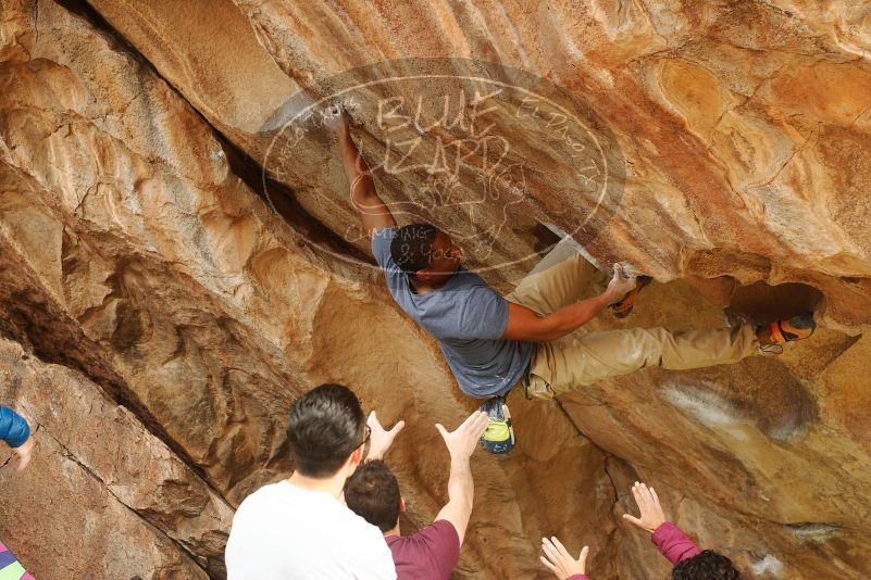 Bouldering in Hueco Tanks on 12/08/2018 with Blue Lizard Climbing and Yoga

Filename: SRM_20181208_1452160.jpg
Aperture: f/5.0
Shutter Speed: 1/250
Body: Canon EOS-1D Mark II
Lens: Canon EF 50mm f/1.8 II