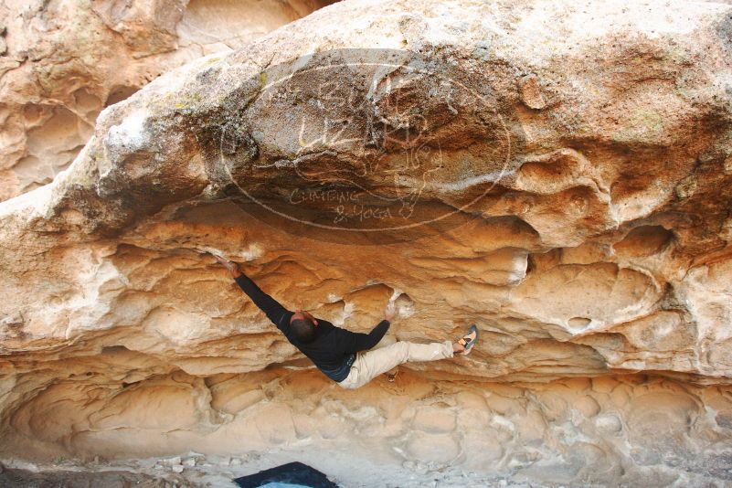 Bouldering in Hueco Tanks on 12/08/2018 with Blue Lizard Climbing and Yoga

Filename: SRM_20181208_1658390.jpg
Aperture: f/4.0
Shutter Speed: 1/250
Body: Canon EOS-1D Mark II
Lens: Canon EF 16-35mm f/2.8 L