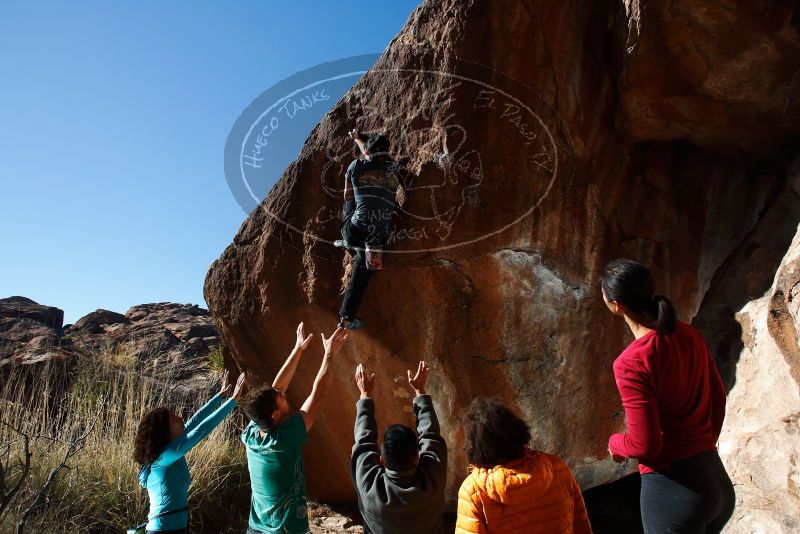 Bouldering in Hueco Tanks on 12/09/2018 with Blue Lizard Climbing and Yoga

Filename: SRM_20181209_1349370.jpg
Aperture: f/5.6
Shutter Speed: 1/250
Body: Canon EOS-1D Mark II
Lens: Canon EF 16-35mm f/2.8 L