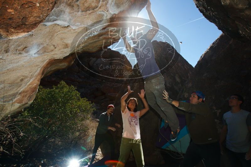 Bouldering in Hueco Tanks on 12/14/2018 with Blue Lizard Climbing and Yoga

Filename: SRM_20181214_1221360.jpg
Aperture: f/8.0
Shutter Speed: 1/250
Body: Canon EOS-1D Mark II
Lens: Canon EF 16-35mm f/2.8 L