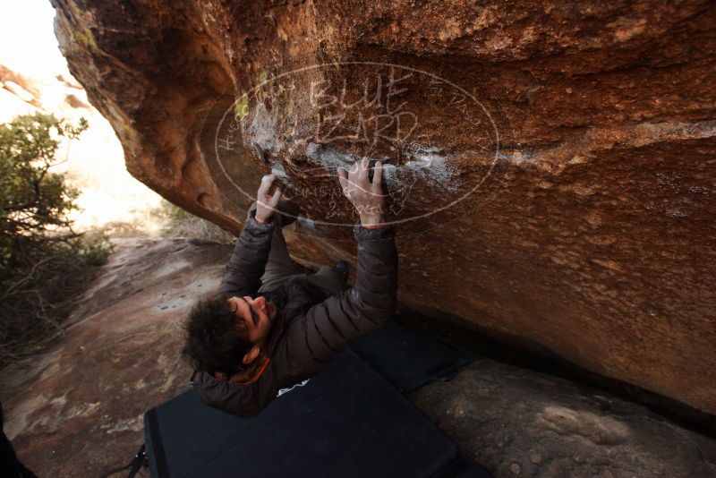 Bouldering in Hueco Tanks on 12/14/2018 with Blue Lizard Climbing and Yoga

Filename: SRM_20181214_1551570.jpg
Aperture: f/5.6
Shutter Speed: 1/250
Body: Canon EOS-1D Mark II
Lens: Canon EF 16-35mm f/2.8 L