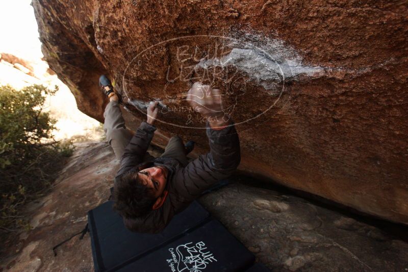 Bouldering in Hueco Tanks on 12/14/2018 with Blue Lizard Climbing and Yoga

Filename: SRM_20181214_1552100.jpg
Aperture: f/6.3
Shutter Speed: 1/250
Body: Canon EOS-1D Mark II
Lens: Canon EF 16-35mm f/2.8 L