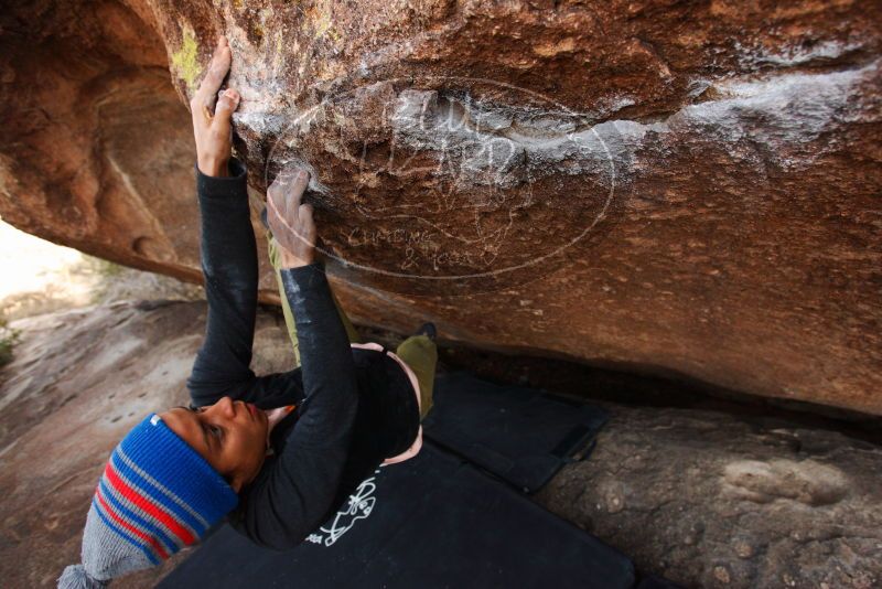 Bouldering in Hueco Tanks on 12/14/2018 with Blue Lizard Climbing and Yoga

Filename: SRM_20181214_1553410.jpg
Aperture: f/4.5
Shutter Speed: 1/250
Body: Canon EOS-1D Mark II
Lens: Canon EF 16-35mm f/2.8 L