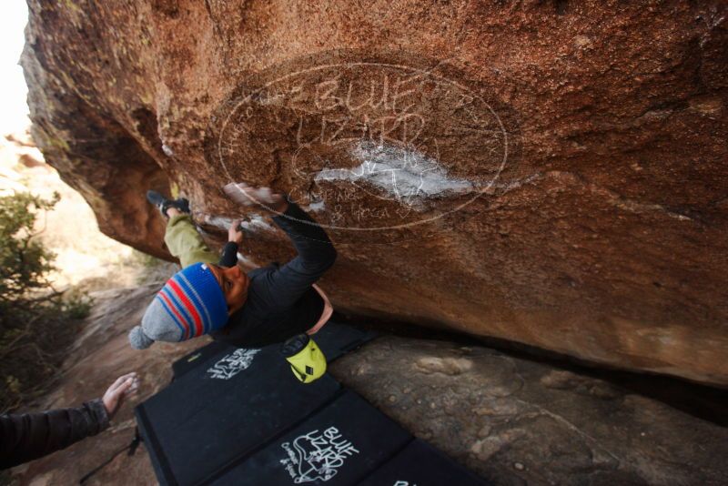 Bouldering in Hueco Tanks on 12/14/2018 with Blue Lizard Climbing and Yoga

Filename: SRM_20181214_1557240.jpg
Aperture: f/5.0
Shutter Speed: 1/250
Body: Canon EOS-1D Mark II
Lens: Canon EF 16-35mm f/2.8 L