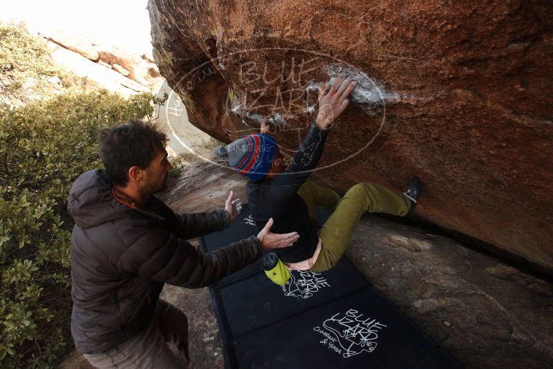 Bouldering in Hueco Tanks on 12/14/2018 with Blue Lizard Climbing and Yoga

Filename: SRM_20181214_1557300.jpg
Aperture: f/6.3
Shutter Speed: 1/250
Body: Canon EOS-1D Mark II
Lens: Canon EF 16-35mm f/2.8 L