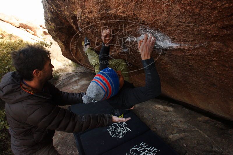 Bouldering in Hueco Tanks on 12/14/2018 with Blue Lizard Climbing and Yoga

Filename: SRM_20181214_1558291.jpg
Aperture: f/6.3
Shutter Speed: 1/250
Body: Canon EOS-1D Mark II
Lens: Canon EF 16-35mm f/2.8 L