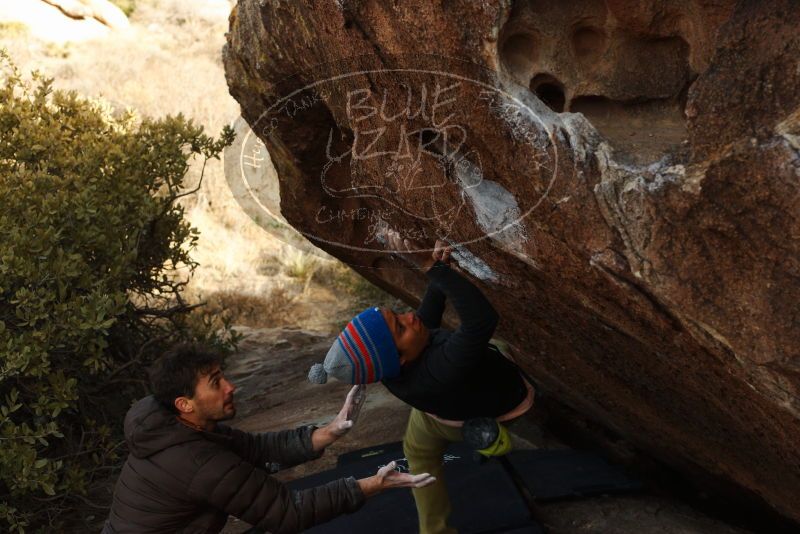 Bouldering in Hueco Tanks on 12/14/2018 with Blue Lizard Climbing and Yoga

Filename: SRM_20181214_1607440.jpg
Aperture: f/4.5
Shutter Speed: 1/250
Body: Canon EOS-1D Mark II
Lens: Canon EF 50mm f/1.8 II