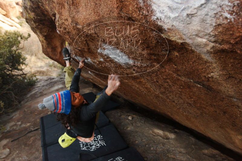 Bouldering in Hueco Tanks on 12/14/2018 with Blue Lizard Climbing and Yoga

Filename: SRM_20181214_1657512.jpg
Aperture: f/4.5
Shutter Speed: 1/250
Body: Canon EOS-1D Mark II
Lens: Canon EF 16-35mm f/2.8 L