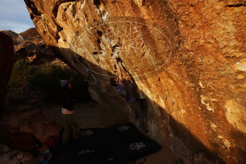 Bouldering in Hueco Tanks on 12/14/2018 with Blue Lizard Climbing and Yoga

Filename: SRM_20181214_1736490.jpg
Aperture: f/5.6
Shutter Speed: 1/250
Body: Canon EOS-1D Mark II
Lens: Canon EF 16-35mm f/2.8 L