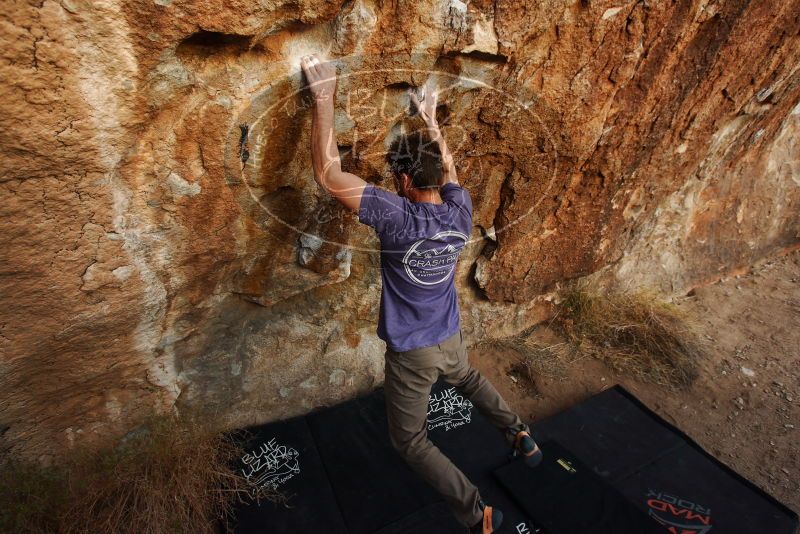 Bouldering in Hueco Tanks on 12/14/2018 with Blue Lizard Climbing and Yoga

Filename: SRM_20181214_1745231.jpg
Aperture: f/4.5
Shutter Speed: 1/200
Body: Canon EOS-1D Mark II
Lens: Canon EF 16-35mm f/2.8 L