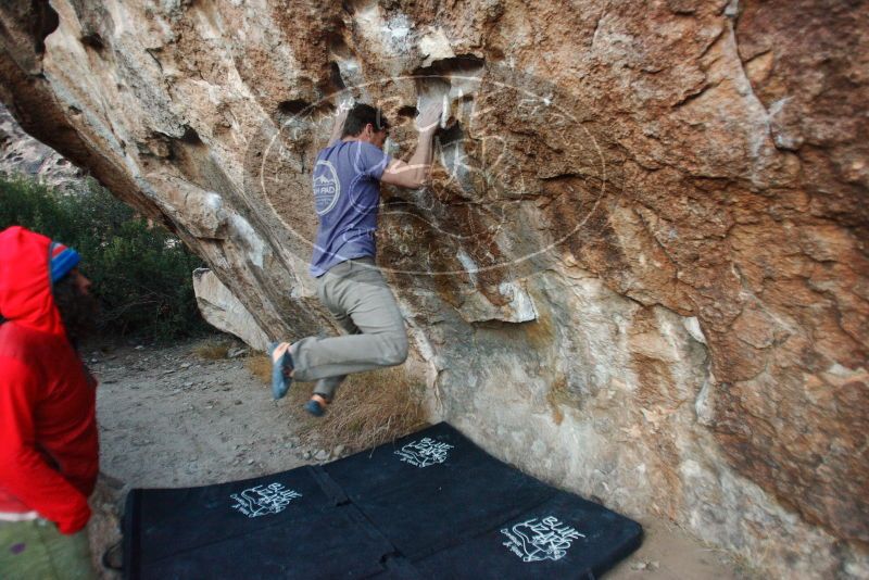 Bouldering in Hueco Tanks on 12/14/2018 with Blue Lizard Climbing and Yoga

Filename: SRM_20181214_1808040.jpg
Aperture: f/2.8
Shutter Speed: 1/80
Body: Canon EOS-1D Mark II
Lens: Canon EF 16-35mm f/2.8 L