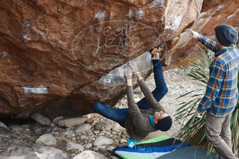 Bouldering in Hueco Tanks on 12/21/2018 with Blue Lizard Climbing and Yoga

Filename: SRM_20181221_1213420.jpg
Aperture: f/3.5
Shutter Speed: 1/320
Body: Canon EOS-1D Mark II
Lens: Canon EF 50mm f/1.8 II