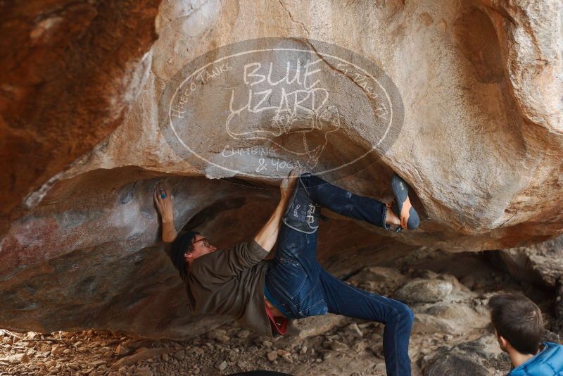 Bouldering in Hueco Tanks on 12/21/2018 with Blue Lizard Climbing and Yoga

Filename: SRM_20181221_1323580.jpg
Aperture: f/3.2
Shutter Speed: 1/250
Body: Canon EOS-1D Mark II
Lens: Canon EF 50mm f/1.8 II