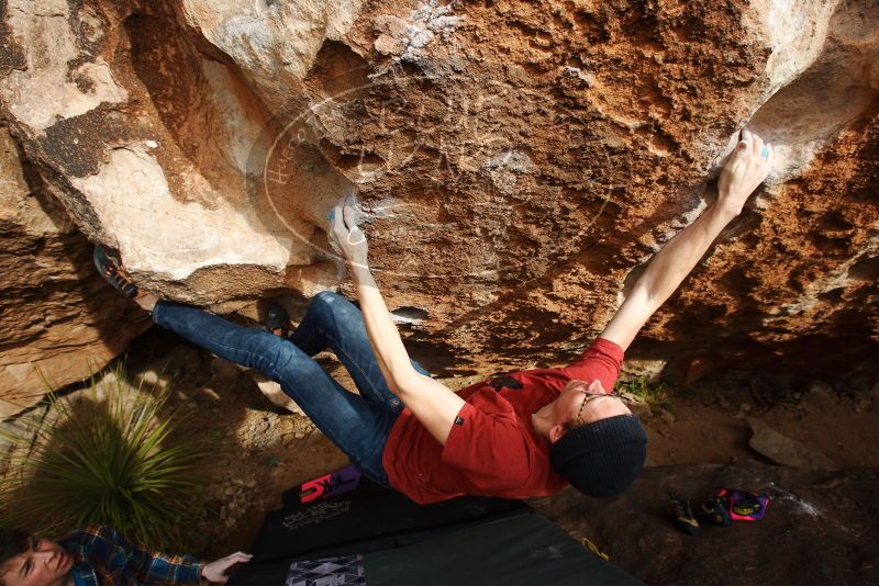 Bouldering in Hueco Tanks on 12/21/2018 with Blue Lizard Climbing and Yoga

Filename: SRM_20181221_1508420.jpg
Aperture: f/7.1
Shutter Speed: 1/250
Body: Canon EOS-1D Mark II
Lens: Canon EF 16-35mm f/2.8 L