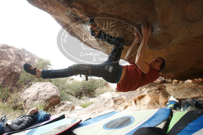 Bouldering in Hueco Tanks on 12/21/2018 with Blue Lizard Climbing and Yoga

Filename: SRM_20181221_1629310.jpg
Aperture: f/7.1
Shutter Speed: 1/250
Body: Canon EOS-1D Mark II
Lens: Canon EF 16-35mm f/2.8 L