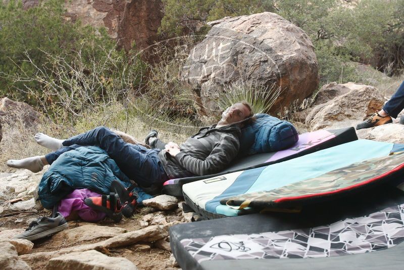 Bouldering in Hueco Tanks on 12/21/2018 with Blue Lizard Climbing and Yoga

Filename: SRM_20181221_1631080.jpg
Aperture: f/7.1
Shutter Speed: 1/250
Body: Canon EOS-1D Mark II
Lens: Canon EF 16-35mm f/2.8 L