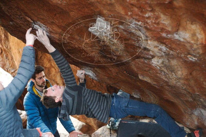 Bouldering in Hueco Tanks on 12/21/2018 with Blue Lizard Climbing and Yoga

Filename: SRM_20181221_1702010.jpg
Aperture: f/2.5
Shutter Speed: 1/250
Body: Canon EOS-1D Mark II
Lens: Canon EF 50mm f/1.8 II