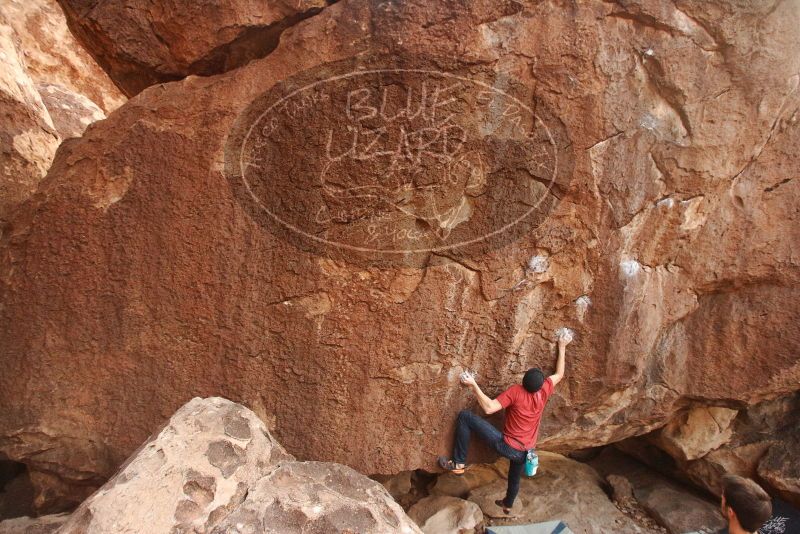 Bouldering in Hueco Tanks on 12/21/2018 with Blue Lizard Climbing and Yoga

Filename: SRM_20181221_1749130.jpg
Aperture: f/2.8
Shutter Speed: 1/250
Body: Canon EOS-1D Mark II
Lens: Canon EF 16-35mm f/2.8 L