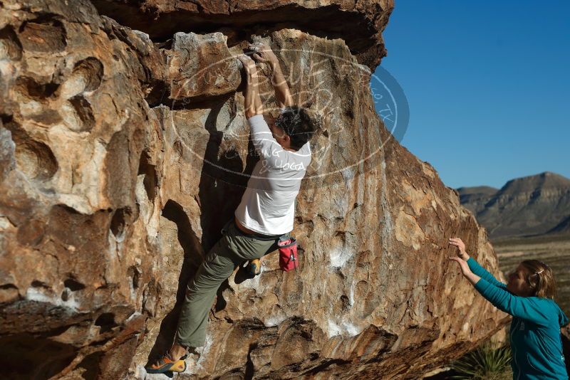 Bouldering in Hueco Tanks on 12/22/2018 with Blue Lizard Climbing and Yoga

Filename: SRM_20181222_1013100.jpg
Aperture: f/4.0
Shutter Speed: 1/1250
Body: Canon EOS-1D Mark II
Lens: Canon EF 50mm f/1.8 II