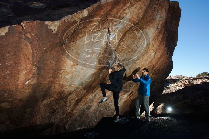 Bouldering in Hueco Tanks on 12/22/2018 with Blue Lizard Climbing and Yoga

Filename: SRM_20181222_1240440.jpg
Aperture: f/5.6
Shutter Speed: 1/320
Body: Canon EOS-1D Mark II
Lens: Canon EF 16-35mm f/2.8 L