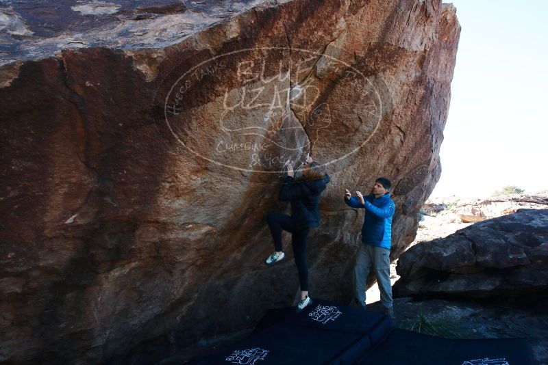 Bouldering in Hueco Tanks on 12/22/2018 with Blue Lizard Climbing and Yoga

Filename: SRM_20181222_1241440.jpg
Aperture: f/5.6
Shutter Speed: 1/250
Body: Canon EOS-1D Mark II
Lens: Canon EF 16-35mm f/2.8 L