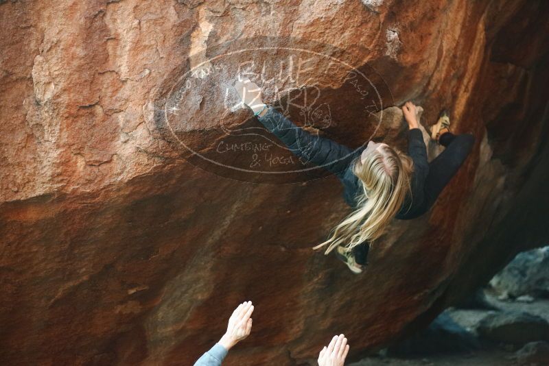 Bouldering in Hueco Tanks on 12/22/2018 with Blue Lizard Climbing and Yoga

Filename: SRM_20181222_1742450.jpg
Aperture: f/2.2
Shutter Speed: 1/320
Body: Canon EOS-1D Mark II
Lens: Canon EF 50mm f/1.8 II