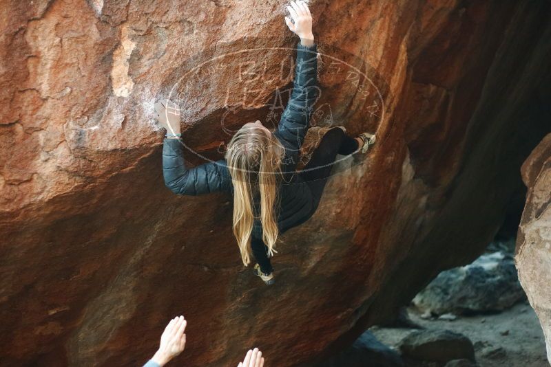 Bouldering in Hueco Tanks on 12/22/2018 with Blue Lizard Climbing and Yoga

Filename: SRM_20181222_1742470.jpg
Aperture: f/2.2
Shutter Speed: 1/320
Body: Canon EOS-1D Mark II
Lens: Canon EF 50mm f/1.8 II