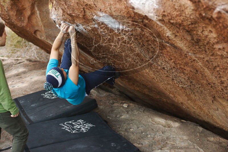 Bouldering in Hueco Tanks on 12/23/2018 with Blue Lizard Climbing and Yoga

Filename: SRM_20181223_1655270.jpg
Aperture: f/2.8
Shutter Speed: 1/250
Body: Canon EOS-1D Mark II
Lens: Canon EF 50mm f/1.8 II