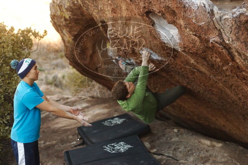 Bouldering in Hueco Tanks on 12/23/2018 with Blue Lizard Climbing and Yoga

Filename: SRM_20181223_1657300.jpg
Aperture: f/2.8
Shutter Speed: 1/500
Body: Canon EOS-1D Mark II
Lens: Canon EF 50mm f/1.8 II