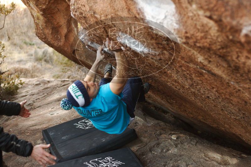 Bouldering in Hueco Tanks on 12/23/2018 with Blue Lizard Climbing and Yoga

Filename: SRM_20181223_1701190.jpg
Aperture: f/2.8
Shutter Speed: 1/320
Body: Canon EOS-1D Mark II
Lens: Canon EF 50mm f/1.8 II