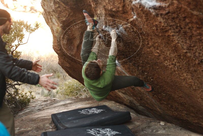 Bouldering in Hueco Tanks on 12/23/2018 with Blue Lizard Climbing and Yoga

Filename: SRM_20181223_1702580.jpg
Aperture: f/2.8
Shutter Speed: 1/320
Body: Canon EOS-1D Mark II
Lens: Canon EF 50mm f/1.8 II