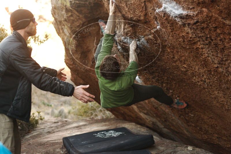 Bouldering in Hueco Tanks on 12/23/2018 with Blue Lizard Climbing and Yoga

Filename: SRM_20181223_1702590.jpg
Aperture: f/2.8
Shutter Speed: 1/320
Body: Canon EOS-1D Mark II
Lens: Canon EF 50mm f/1.8 II