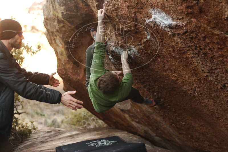 Bouldering in Hueco Tanks on 12/23/2018 with Blue Lizard Climbing and Yoga

Filename: SRM_20181223_1703000.jpg
Aperture: f/2.8
Shutter Speed: 1/400
Body: Canon EOS-1D Mark II
Lens: Canon EF 50mm f/1.8 II