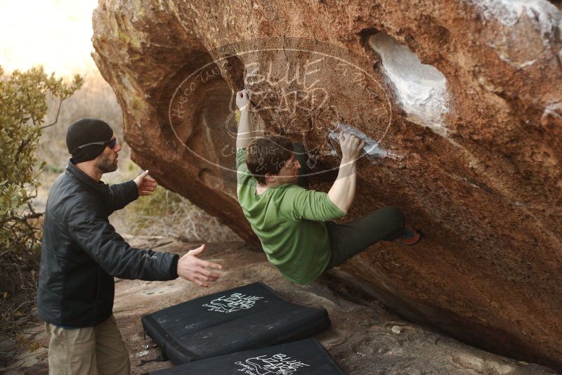 Bouldering in Hueco Tanks on 12/23/2018 with Blue Lizard Climbing and Yoga

Filename: SRM_20181223_1704290.jpg
Aperture: f/2.8
Shutter Speed: 1/400
Body: Canon EOS-1D Mark II
Lens: Canon EF 50mm f/1.8 II