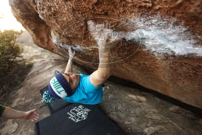 Bouldering in Hueco Tanks on 12/23/2018 with Blue Lizard Climbing and Yoga

Filename: SRM_20181223_1712111.jpg
Aperture: f/4.0
Shutter Speed: 1/250
Body: Canon EOS-1D Mark II
Lens: Canon EF 16-35mm f/2.8 L