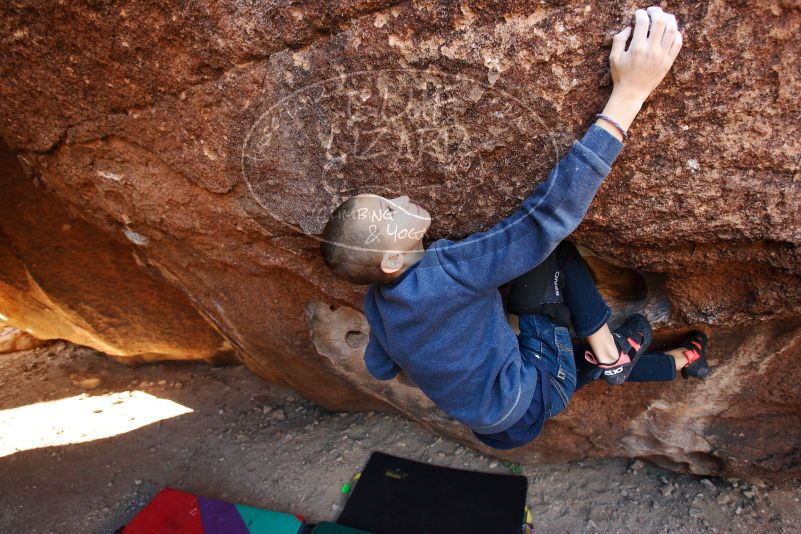 Bouldering in Hueco Tanks on 12/24/2018 with Blue Lizard Climbing and Yoga

Filename: SRM_20181224_1038220.jpg
Aperture: f/4.0
Shutter Speed: 1/200
Body: Canon EOS-1D Mark II
Lens: Canon EF 16-35mm f/2.8 L