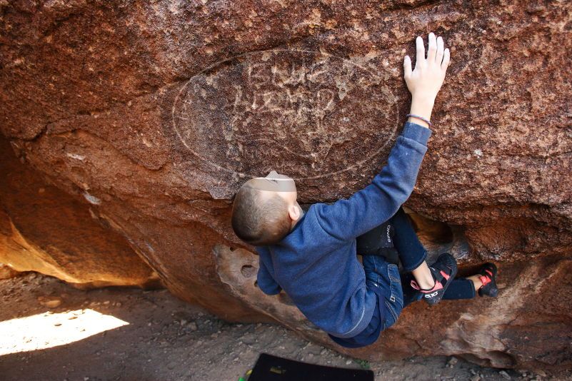 Bouldering in Hueco Tanks on 12/24/2018 with Blue Lizard Climbing and Yoga

Filename: SRM_20181224_1038221.jpg
Aperture: f/4.0
Shutter Speed: 1/200
Body: Canon EOS-1D Mark II
Lens: Canon EF 16-35mm f/2.8 L