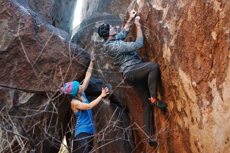 Bouldering in Hueco Tanks on 12/24/2018 with Blue Lizard Climbing and Yoga

Filename: SRM_20181224_1639100.jpg
Aperture: f/3.2
Shutter Speed: 1/200
Body: Canon EOS-1D Mark II
Lens: Canon EF 50mm f/1.8 II