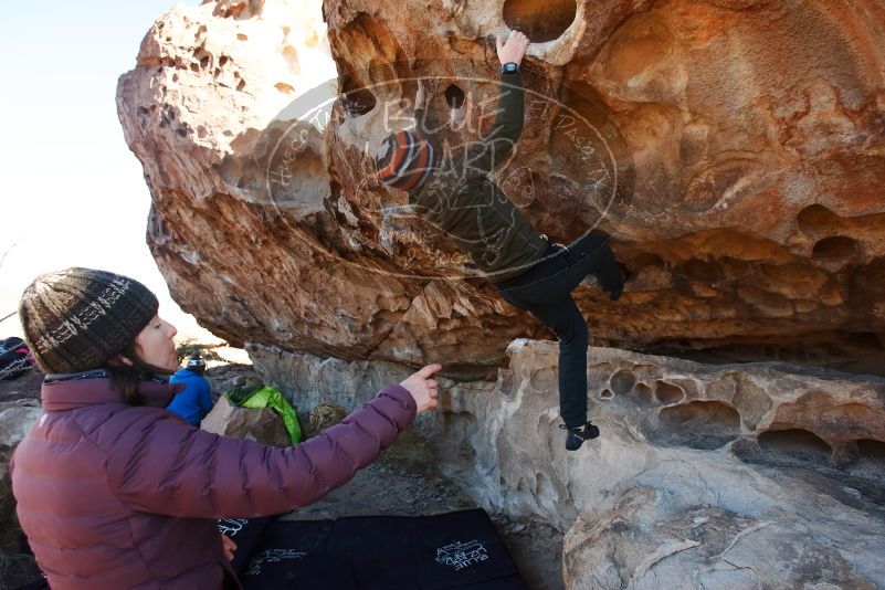 Bouldering in Hueco Tanks on 12/30/2018 with Blue Lizard Climbing and Yoga

Filename: SRM_20181230_1048080.jpg
Aperture: f/4.5
Shutter Speed: 1/250
Body: Canon EOS-1D Mark II
Lens: Canon EF 16-35mm f/2.8 L