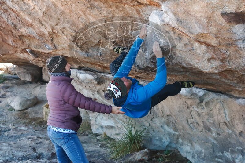 Bouldering in Hueco Tanks on 12/30/2018 with Blue Lizard Climbing and Yoga

Filename: SRM_20181230_1127030.jpg
Aperture: f/4.5
Shutter Speed: 1/250
Body: Canon EOS-1D Mark II
Lens: Canon EF 50mm f/1.8 II